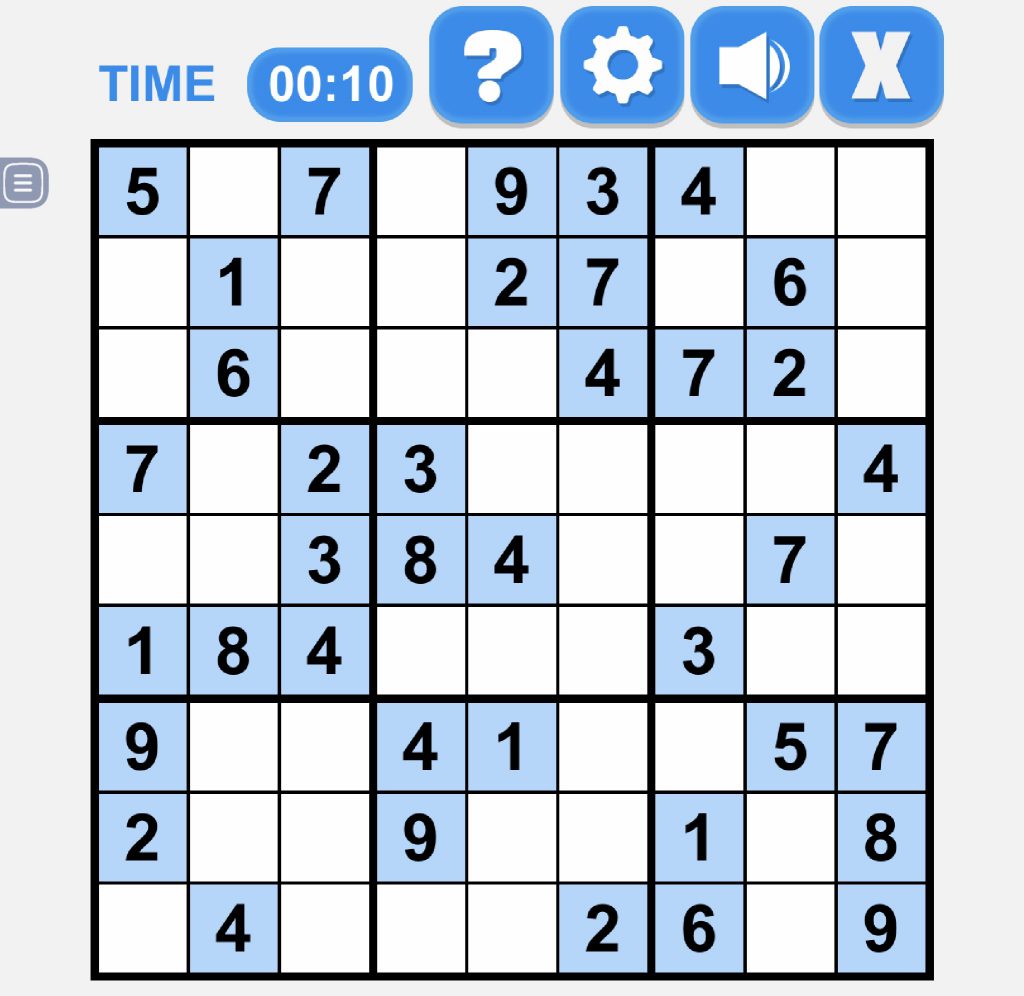 Online sudoku játék gyerekeknek
